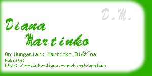 diana martinko business card